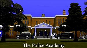 Sims 4: Police Academy parody with cartoon-style action